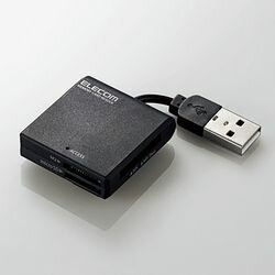 エレコム USB2.0 ケーブル固定メモリカードリーダ/43+5/ブラック MR-K009BK メーカー在庫品