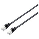 【P5E】エレコム LANケーブル CAT6A 爪折れ防止 フラット 1m ブラック LD-GFAT BK10(LD-GFAT/BK10) メーカー在庫品