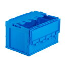 サンワサプライ SANWA SUPPLY 折りたたみコンテナ 50リットルふた付き(CNT-CV50BL) メーカー在庫品(3)