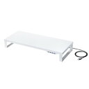 【P5S】サンワサプライ USBハブ付モニター台(ホワイト)(MR-LC215W) メーカー在庫品(3)