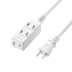 【P5S】サンワサプライ TAP-EX34-10WN スリム電源延長コード(TAP-EX34-10WN) メーカー在庫品