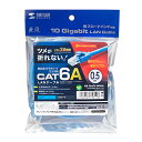 【P5S】サンワサプライ カテゴリ6A LANケーブル 0.5m ブルー KB-T6ATS-005BL(KB-T6ATS-005BL) メーカー在庫品