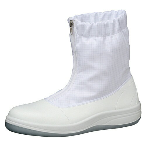 ミドリ安全 JIS 女性用 静電安全靴 LSCR1200 ハーフ フード ホワイト 24.5cm 1足(LSCR1200-HH-W-24.5) 目安在庫=○