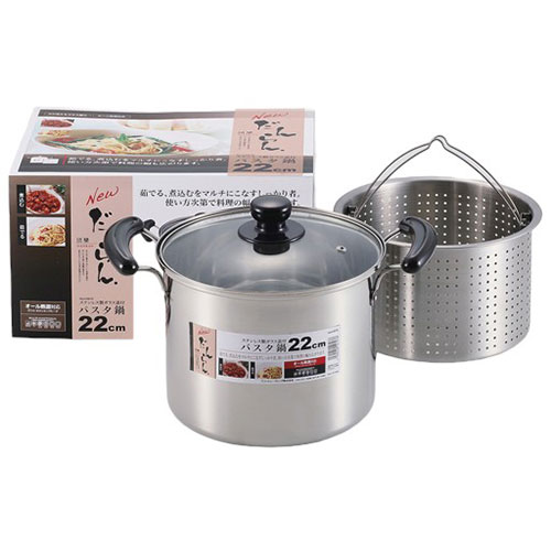 パール金属 パール金属 NEWだんらん ステンレス製ガラス蓋付パスタ鍋22cm(H-5876) 取り寄せ商品
