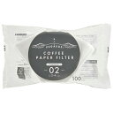 HARIO HARIO ペガサス コーヒーペーパーフィルター 2~4杯用 100枚入(PEF-02-100W) 取り寄せ商品