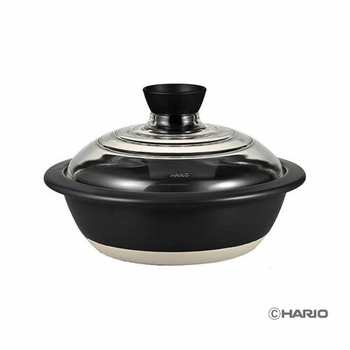 HARIO フタがガラスの土鍋 8号 GDN-225-B-W(68-5182-36) 取り寄せ商品のサムネイル