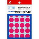 ニチバン マイタックカラーラベル 16mm径 桃(NB-ML-16111) 目安在庫=○