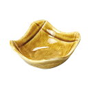 ヤマコー 用美 業務用 削ぎ格子角珍味入 黄瀬戸(yamaco27879) 取り寄せ商品