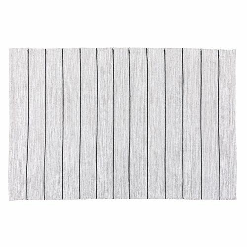 東谷 ラグ コットン素材のおしゃれなストライプ柄デザインマット(TTR-172B) メーカー在庫品