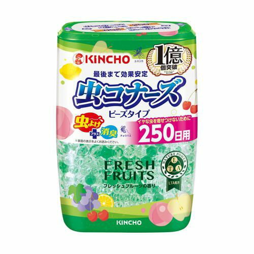 金鳥(大日本除虫菊) 金鳥 虫コナーズビーズタイプ 250日 フレッシュフルーツの香り 360g(4987115545885) 取り寄せ商品