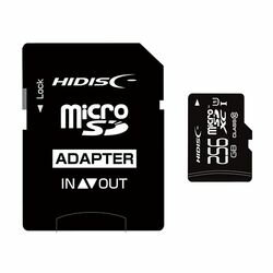 HIDISC microSDXCカード 256GB CLASS10 UHS-1対応 SD変換アダプタ付き(HDMCSDX256GCL10UIJP3) 取り寄せ商品