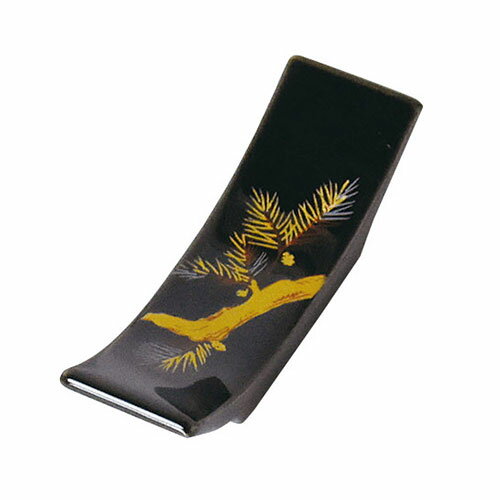 ヤマコー 用美 業務用 陶器反型箸置 黒松(yamaco15589) 取り寄せ商品