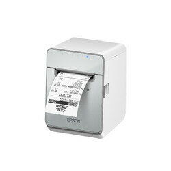 エプソン EPSON レシートプリンター/TM-L100/台紙無しラベル対応/ホワイトモデル(TM-L100W) 取り寄せ商品