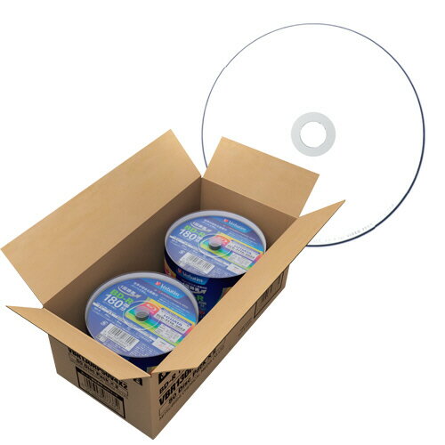 Verbatim 録画用BD-R130分 6倍速ホワイトワイドプリンタブル スピンドル 1箱(100枚:50枚×2パック)(4991348077372 x1) 目安在庫=○ Verbatim 録画用BD-R130分 6倍速ホワイトワイドプリンタブル スピンドル 1箱(100枚:50枚×2パック)(4991348077372 x1) 目安在庫=○