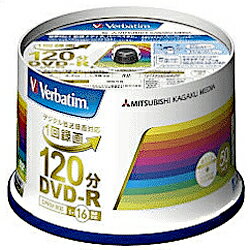 Verbatim 録画用DVD-R 120分 50枚印刷可能レーベル16倍速 VHR12JP50V4 目安在庫=○