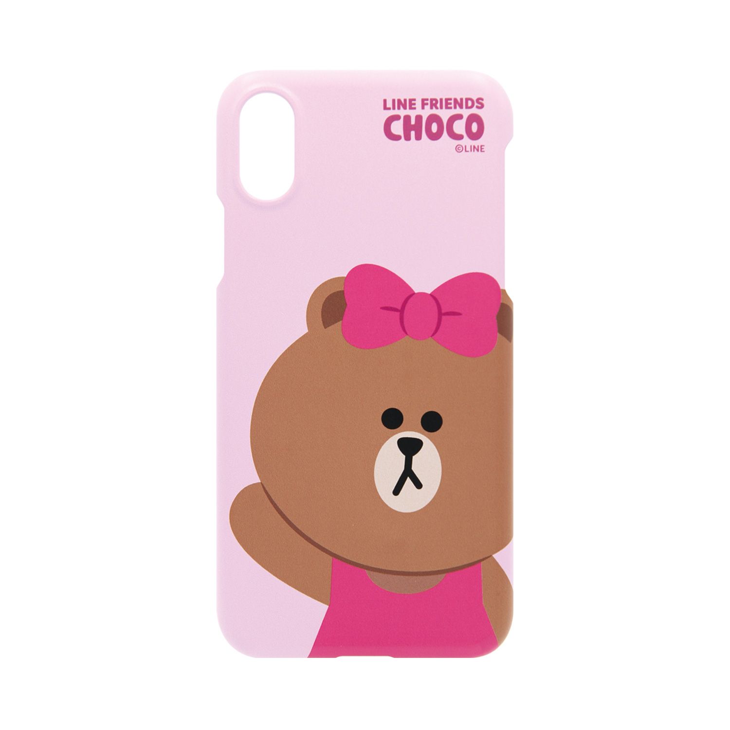 LINE FRIENDS iPhone XS Max SLIM FIT ベーシック チョコ(KCL-SBA011) 仕入先在庫品