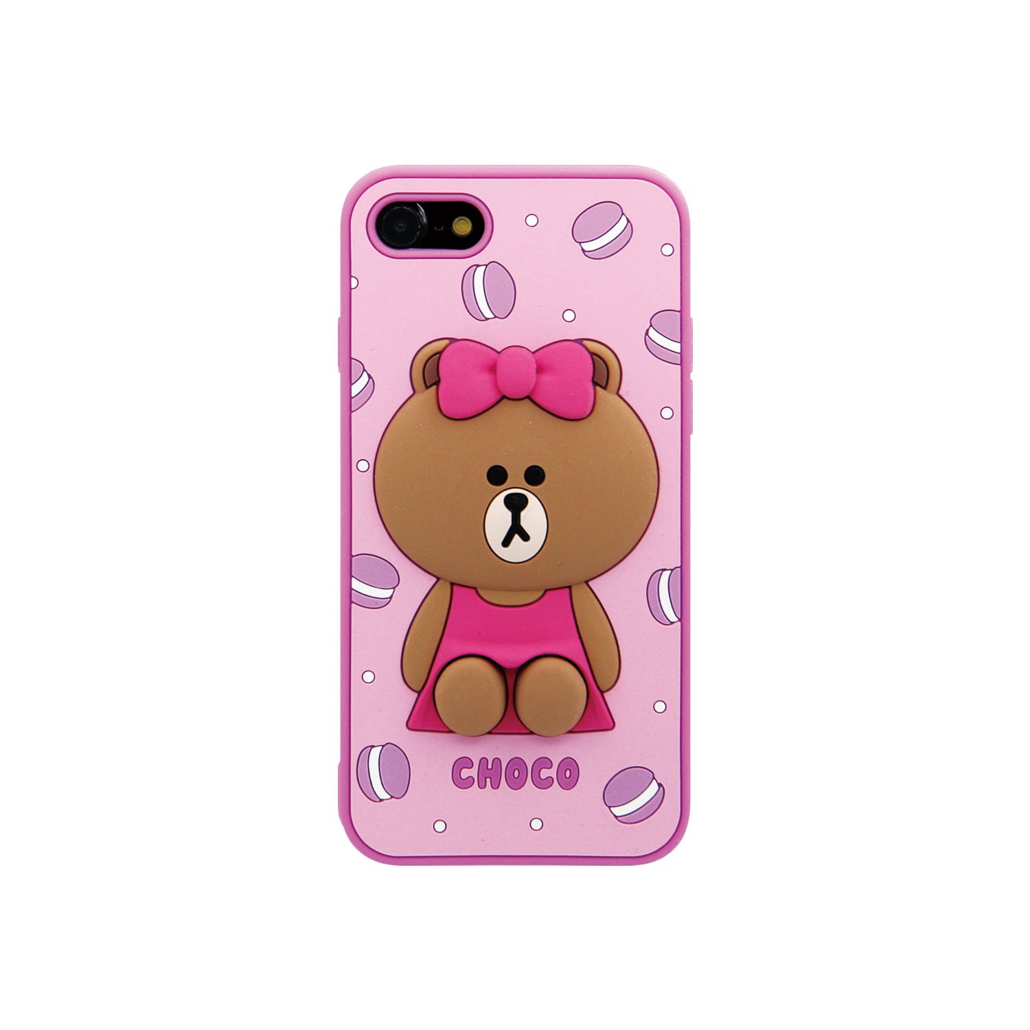 LINE FRIENDS 2020 iPhone SE/8/7 SILICON チョコ(KCL-CHO001) 仕入先在庫品