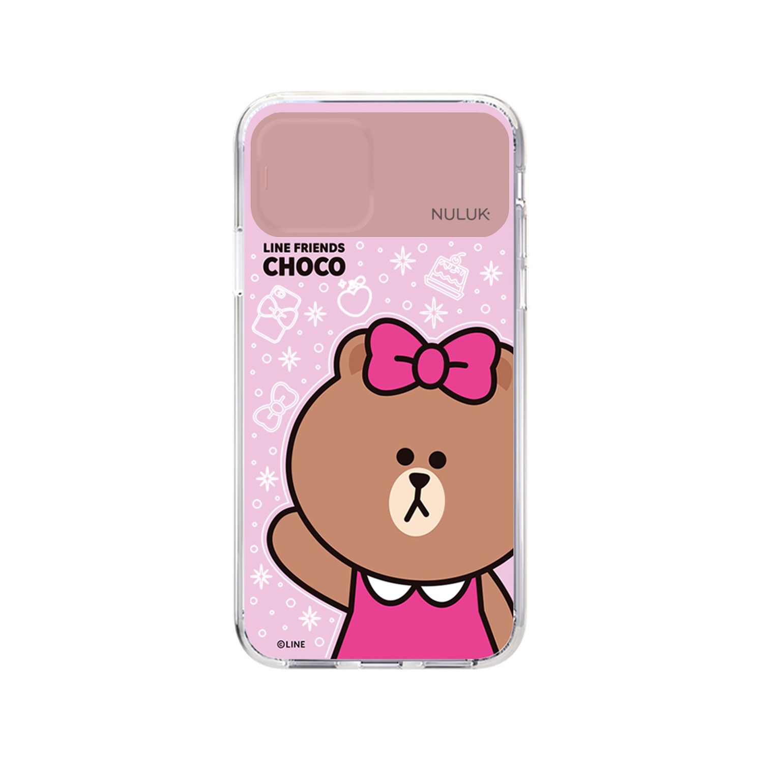 LINE FRIENDS iPhone 11 Light UP CASE ベーシック チョコ(KCE-CSA021) 仕入先在庫品