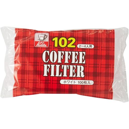 KALITA （カリタ） KALITA コーヒーフィルター 102濾紙 100枚入 ホワイト【80セット】(4901369131236 ×80) 取り寄せ商品 nanos-sr-11717170 ナノズ 楽天市場店 パッケージ画像