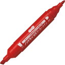 TPS キャップ式ノンドライ油性マーカー ツイン 太字+細字 赤 1セット(10本)(TS-NDMB-1R) 目安在庫=○