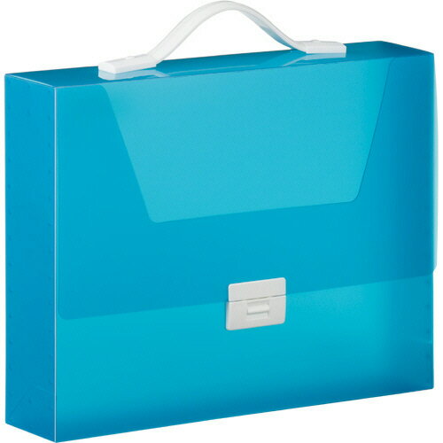 キングジム KING JIM シンプリーズ キャリングケース グリップタイプ(透明) A4 収納幅70mm 青 1セット(..