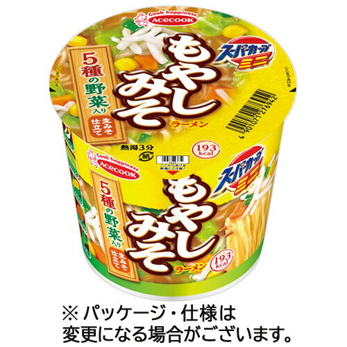 エースコック スーパーカップミニ もやしみそラーメン 51g 1ケース(12食)(4901071276942 x12) 目安在庫=○