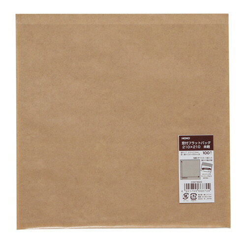 シモジマ 惣菜袋 窓付フラットバッグ 未晒 210×210 1セット(500枚:100枚×5パック)(4901755668704 x5) ..