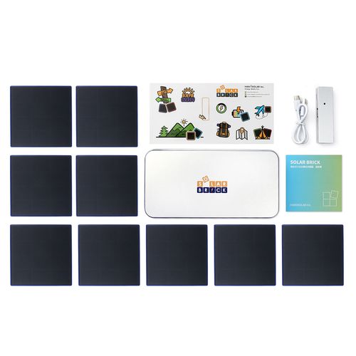 SolarBrick ソーラー充電器 9枚 セット ネイビー(SB-9PNV) 仕入先在庫品