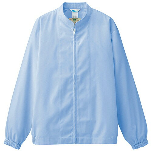ミドリ安全 白衣 食品産業向け 長袖ブルゾン MHS24B ポプリン 超薄 ブルー LL 1着(MHS24B-UE-LL) 目安..