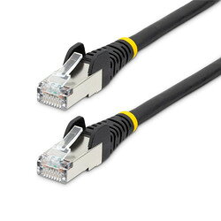 StarTech．com カテゴリ6A(CAT6A)LANケーブル／1m／ブラック／ハロゲンフリー(NLBK-1M-CAT6A-PATCH) 目安在庫=○