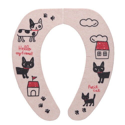 サンコー おくだけ吸着 消臭ベンザシート おさんぽねこ 1組(KE-19) 目安在庫=○