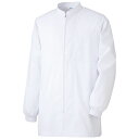 ミドリ安全 白衣 食品産業向け 男女共用 長袖コート 薄地 MHS327 ホワイト LL 1着(MHS327-UE-LL) 目安在庫=○