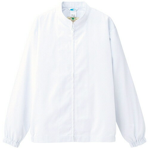 ミドリ安全 白衣 食品産業向け 男女共用 長袖ブルゾン MHS24 ポプリン 超薄 ホワイト L 1着(MHS24-UE-L..