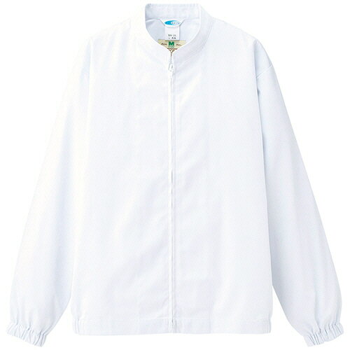 ミドリ安全 白衣 食品産業向け 男女共用 長袖ブルゾン MHS24 ポプリン 超薄 ホワイト 5L 1着(MHS24-UE-..