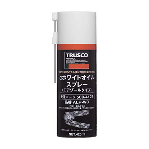 TRUSCO ホワイトオイルスプレー 淡乳白色 420ml 1本(ALP-WO) 取り寄せ商品