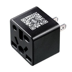【P5S】サンワサプライ 日本専用マルチタイプ電源変換アダプタ(ブラック)(TR-AD5BKK) メーカー在庫品