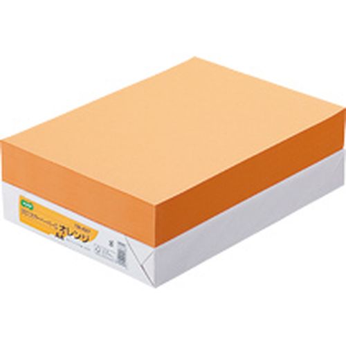 森林認証紙を使用し、環境負荷の低減に努めたカラーペーパーです。AEC-ORA4B。コピー用紙 ＞ カラーペーパー ＞ ＞ 。●500枚入の通常包装、A4 オレンジのカラーペーパーです。