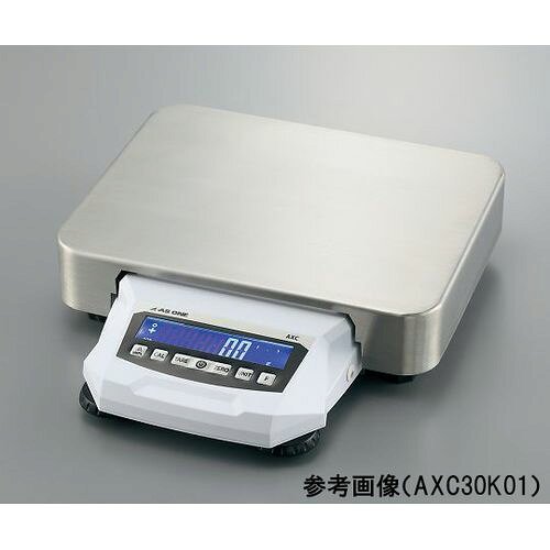 精密大容量電子天秤（AXC）15kg (1台)精密大容量電子天秤（AXC）15kg (1台)。重量物を精密に測定できます。HBM社ロードセルを採用し、安定性に優れています。充電池を内蔵しており、電源のない場所でも使用できます。秤量（kg）：15最小表示（g）：0.05皿サイズ：335×260mm再現性：±0.3g直線性：±0.3g応答速度：約3秒表示：LCD、バーグラフ、バックライト付き機能：個数・風袋引き・％・CALサイズ：335×380×85mm電源：AC100V 50/60Hzバッテリ動作時間：約20時間重量：約7.5kg。