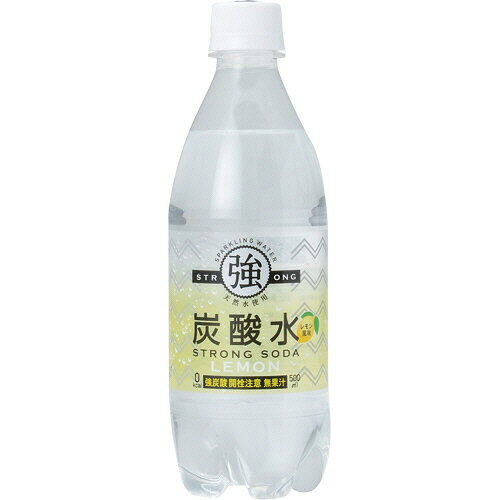 友桝飲料 強炭酸水レモン 500ml ペットボトル 1セット(72本:24本×3ケース)(4964621200842 x72) 目安在庫=○ nanos-sr-12469165 ナノズ 楽天市場店 パッケージ画像