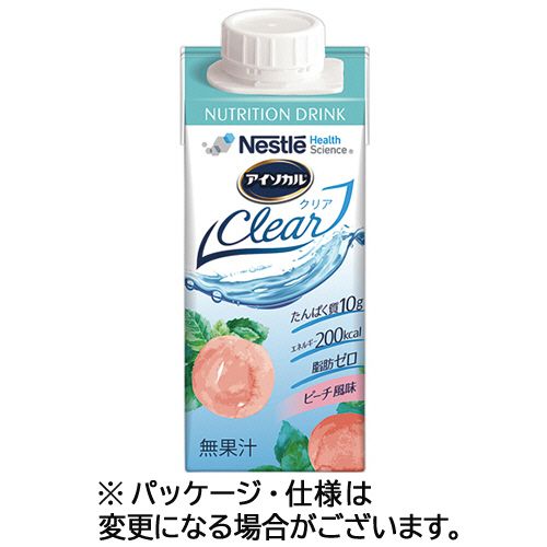 ネスレ アイソカルクリア ピーチ風味 200mL 紙パック(口栓付) 1ケース(20本)(4987788511453 x20) 取り寄せ商品 nanos-sr-12562638 ナノズ 楽天市場店 パッケージ画像