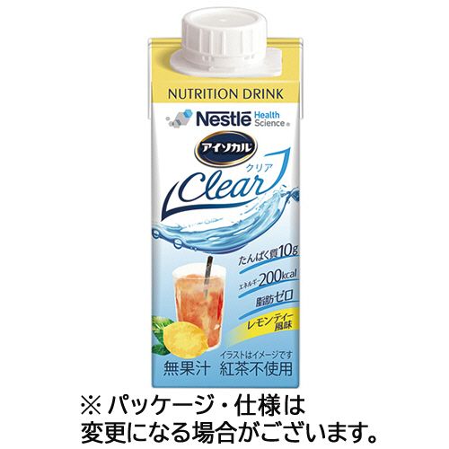 ネスレ アイソカルクリア レモンティー風味 200mL 紙パック(口栓付) 1ケース(20本)(4987788512030 x20) 取り寄せ商品 nanos-sr-12562635 ナノズ 楽天市場店 パッケージ画像