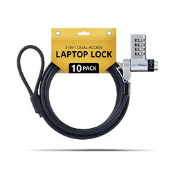 StarTech．com セキュリティワイヤーロック/10個入/2m/Noble Nano 標準/鍵&4桁(UDUOKA10-LAPTOP-LOCK) 目安在庫=△