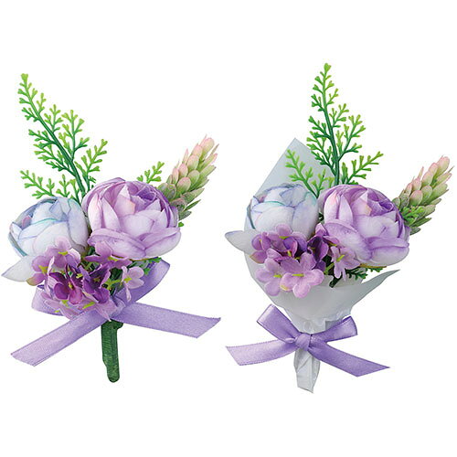 3種類の花を束ねてリボンをつけると、豪華で素敵なコサージュやブーケが作れます!簡単!豪華!…