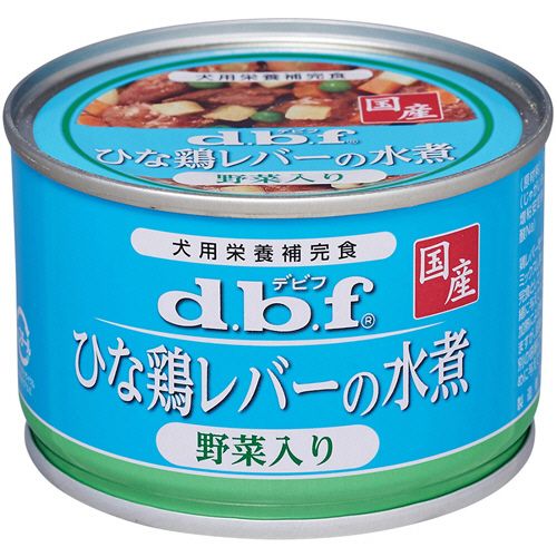 デビフペット dbf ひな鶏レバーの水煮 野菜入り 150g 1セット(6缶)(4970501004677 x6) 取り寄せ商品 nanos-sr-12581735 ナノズ 楽天市場店 パッケージ画像