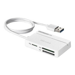 バッファロー BSCR100U3WH USB3.0 マルチカードリーダー スタンダード ホワイト 目安在庫=△