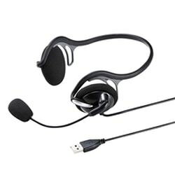 【P5S】サンワサプライ USBヘッドセット MM-HSU05BK(MM-HSU05BK) メーカー在庫品