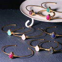 【唯一無二。圧倒的な存在感】天然石 バングル ブレスレット レディース バングル 22金 22K 天然石バングル ブレスレット アンティーク ゴールド 大ぶり ...