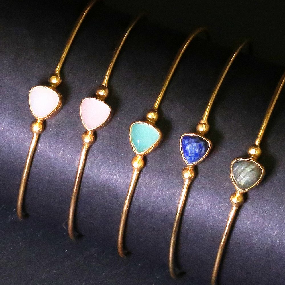 【唯一無二。圧倒的な存在感】天然石 バングル ブレスレット レディース バングル 22金 22K 天然石バングル ブレスレット アンティーク ゴールド 大ぶり ...