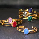 【唯一無二。圧倒的な存在感】天然石 バングル ブレスレット レディース バングル 22金 22K 天然石バングル ブレスレット アンティーク ゴールド 大ぶり ...