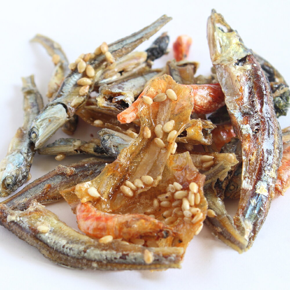 南風堂楽天市場店の南風堂 五色煮 ごまいりこ あおさ小魚 いわしせんべい あじ えび きびなごのミックス｜アングル2
